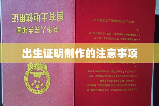 通榆出生证明制作的注意事项