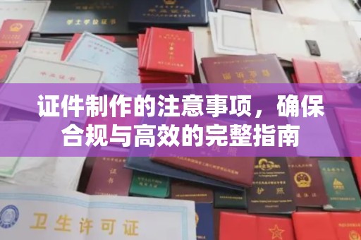 通榆证件制作的注意事项，确保合规与高效的完整指南