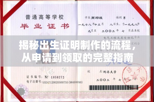 通榆揭秘出生证明制作的流程，从申请到领取的完整指南