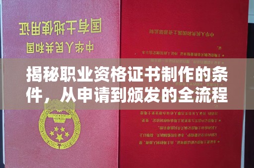 通榆揭秘职业资格证书制作的条件，从申请到颁发的全流程解析