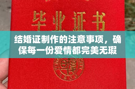 通榆结婚证制作的注意事项，确保每一份爱情都完美无瑕