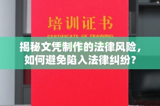 通榆揭秘文凭制作的法律风险，如何避免陷入法律纠纷？