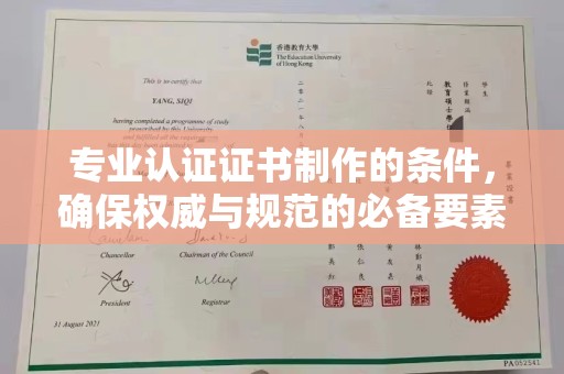 通榆专业认证证书制作的条件，确保权威与规范的必备要素